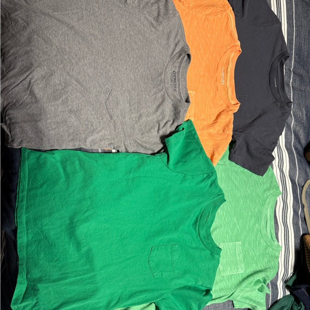 Crewcuts Kids T-Shirt Pack - Gray, Orange, Black, Green